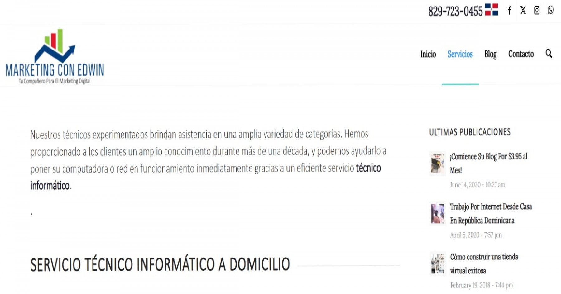 Marketing  con Edwin